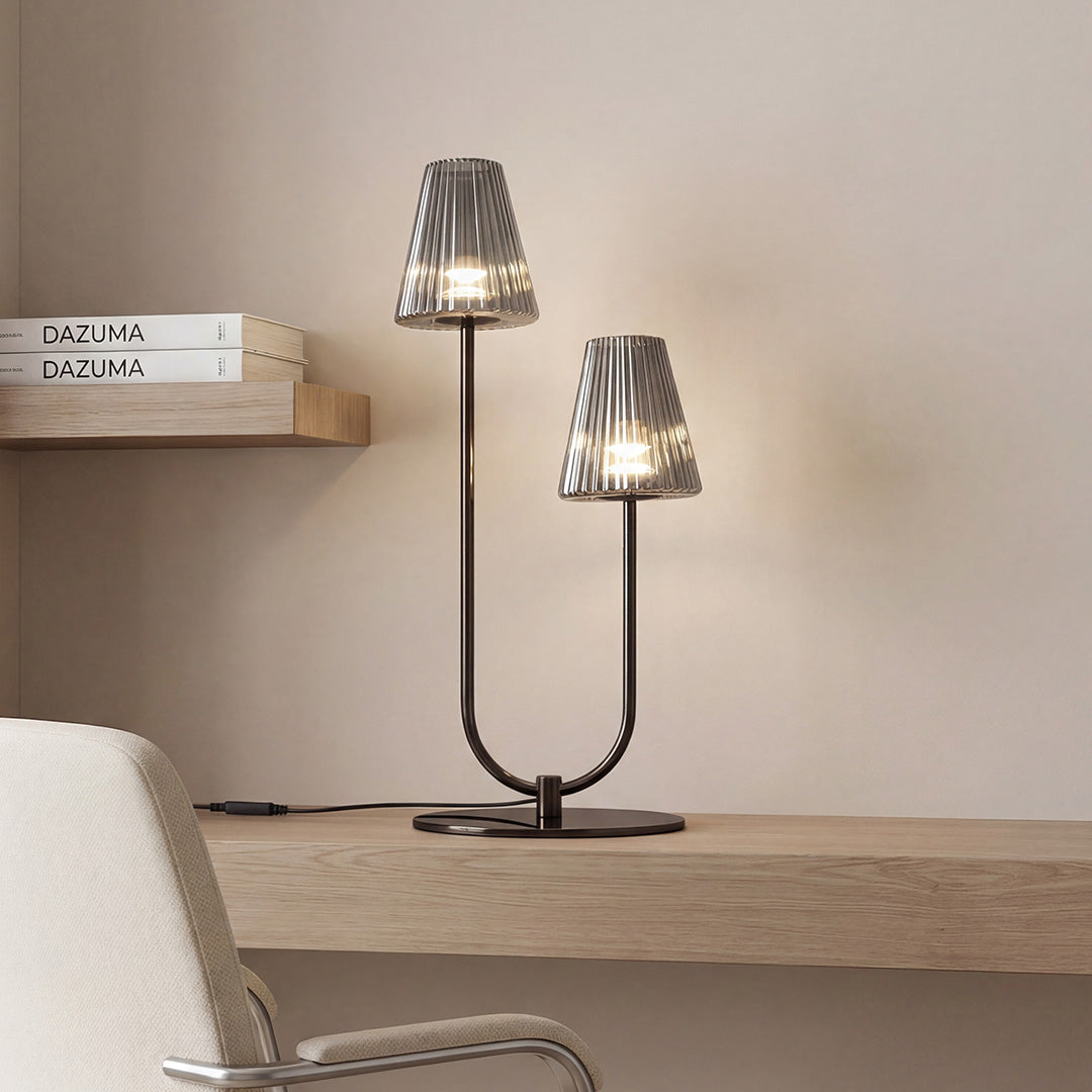 Elegant Minimalist Black LED Table Lamps for Modern Living Room Decor