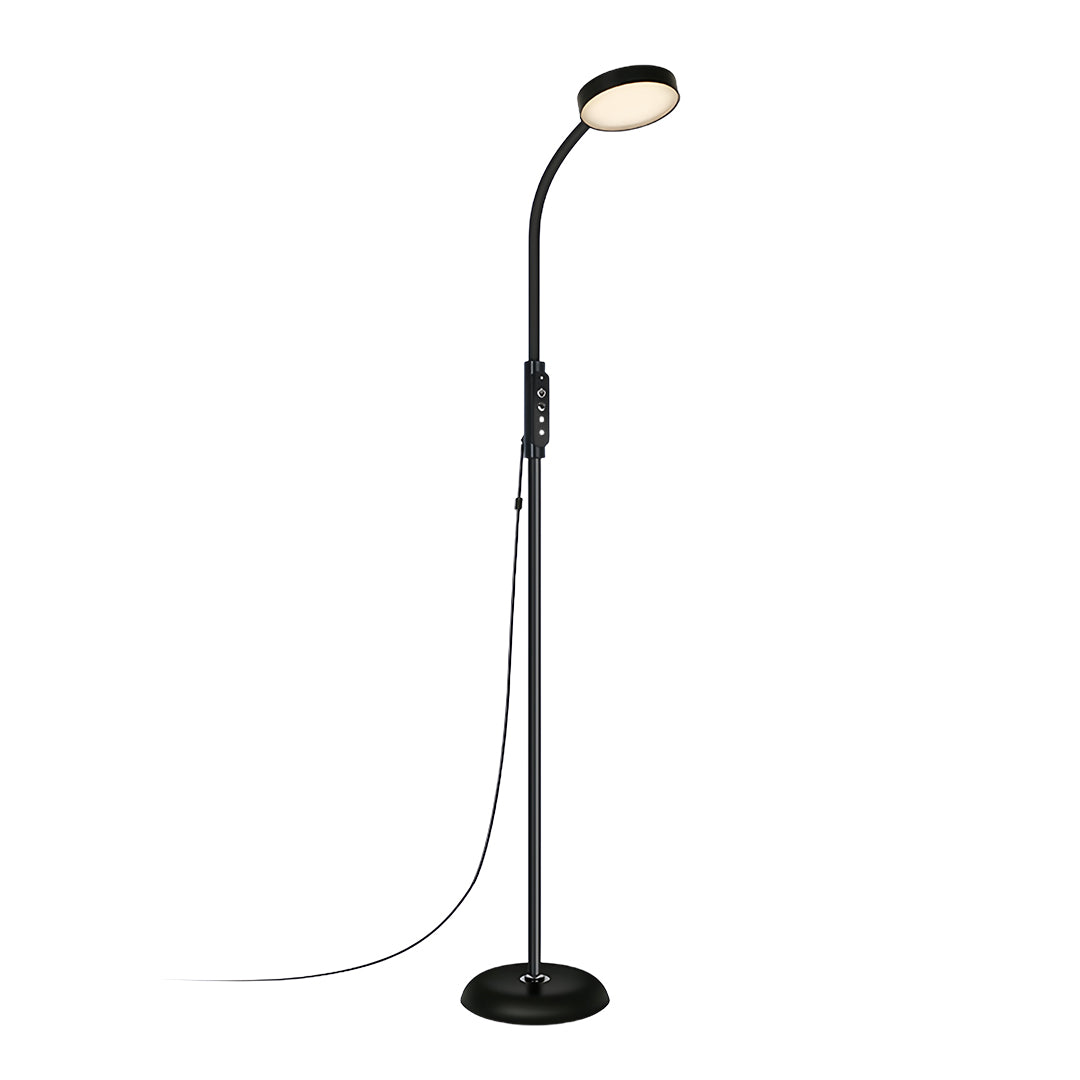 Modern Minimalist White LED Floor Lamp for Reading and Task Lighting