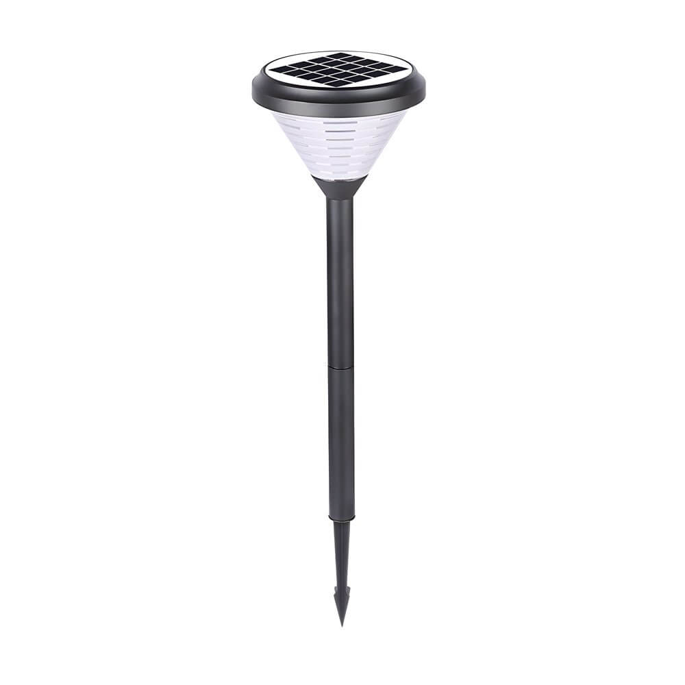 Modern Black LED Solar Pathway Lights 27.6-Inch for Outdoor Garden
