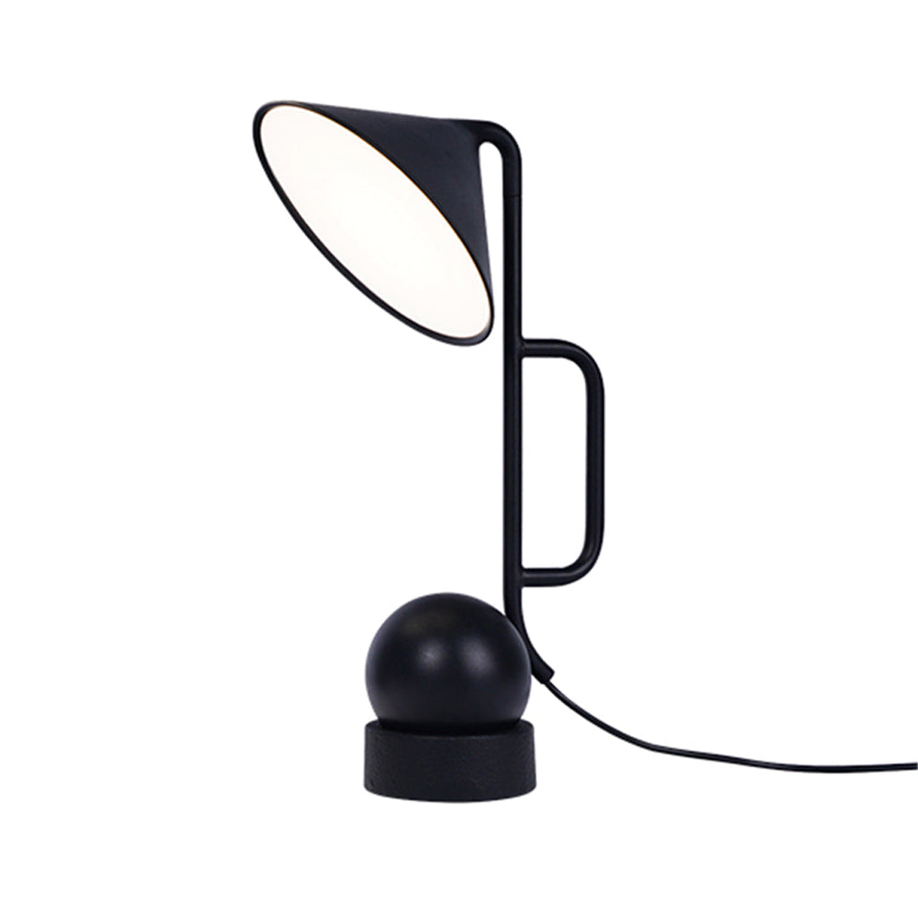 Industrial Black Metal LED Desk Lamp for Home Office and Study Room