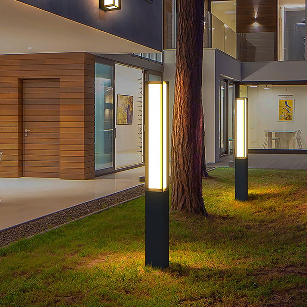 Sleek Weatherproof LED Tall Bollard Lights for Outdoor Pathway Lighting