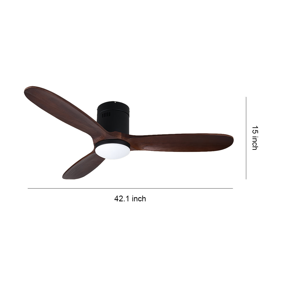 Modern 3-Blade LED Ceiling Fan with Quiet DC Motor & Remote Control