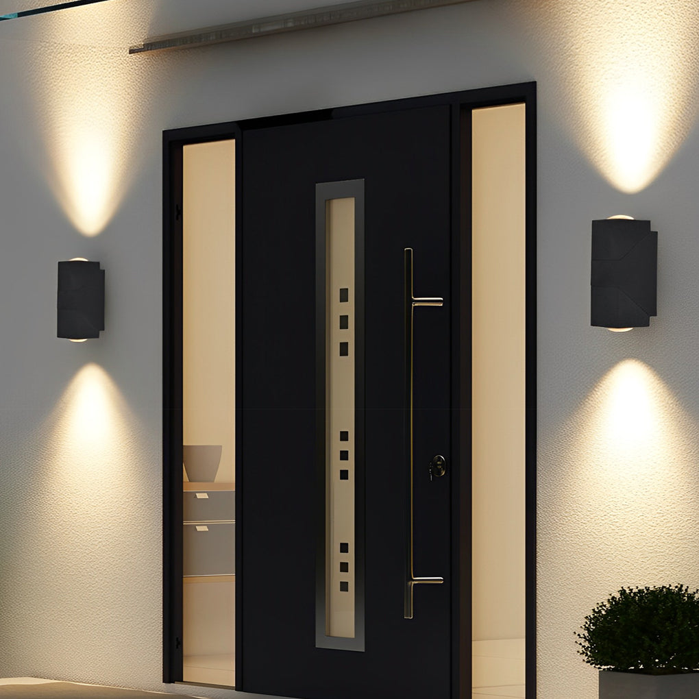 Adjustable Black Waterproof Up Down Outdoor Wall Sconce Light Fixture
