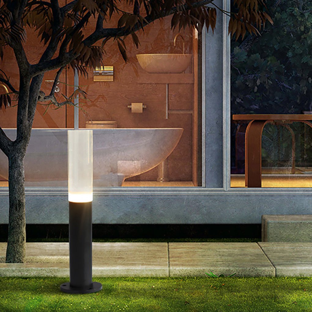 Minimalist Waterproof Acrylic Bollard Light for Outdoor Pathways & Gardens