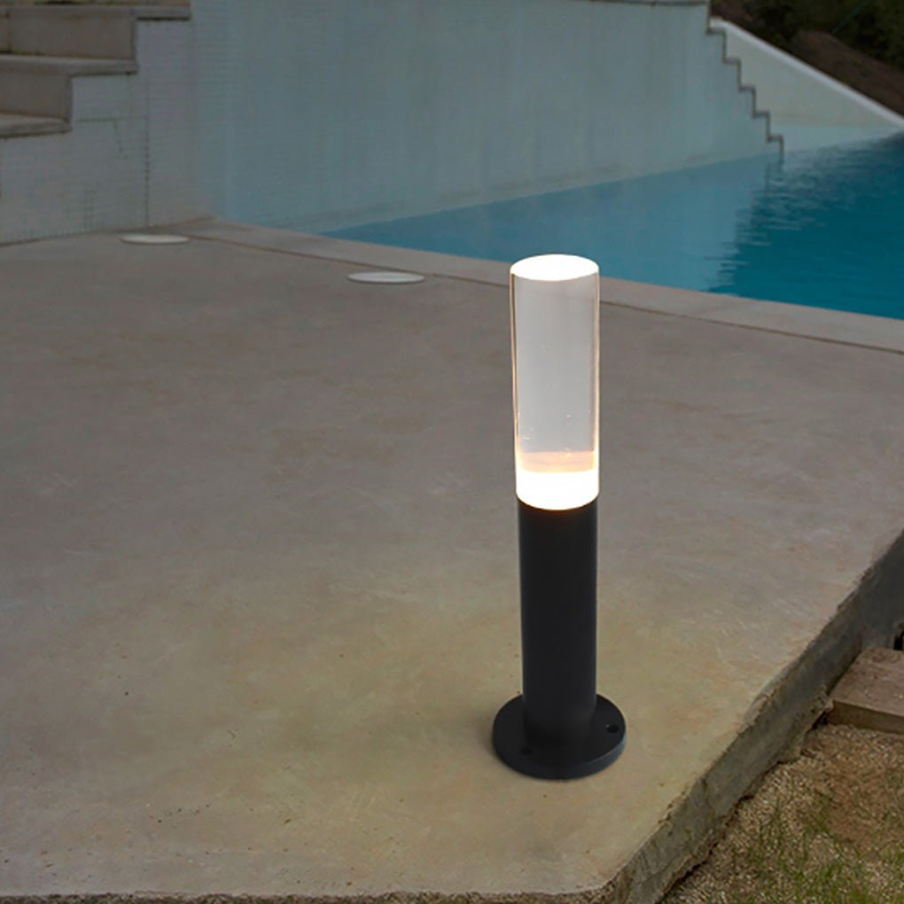 Minimalist Waterproof Acrylic Bollard Light for Outdoor Pathways & Gardens