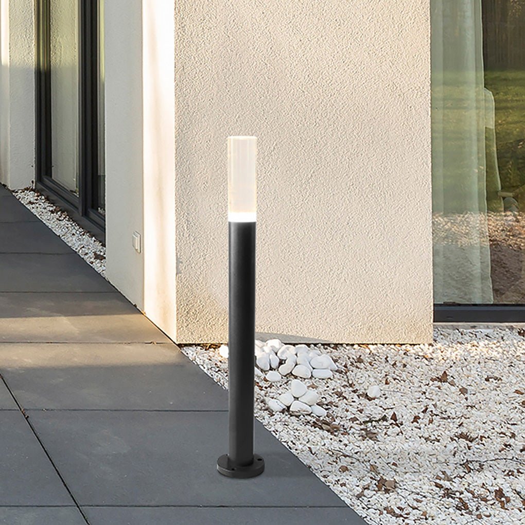 Minimalist Waterproof Acrylic Bollard Light for Outdoor Pathways & Gardens
