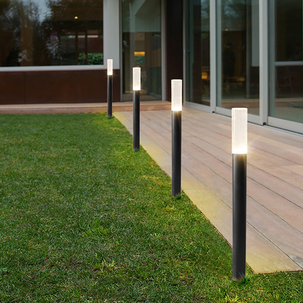 Minimalist Waterproof Acrylic Bollard Light for Outdoor Pathways & Gardens