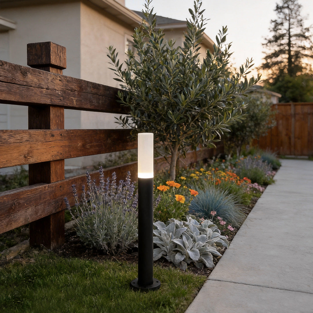 Minimalist Waterproof Acrylic Bollard Light for Outdoor Pathways & Gardens