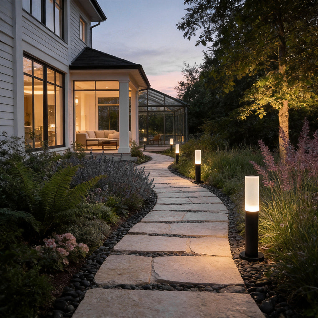 Minimalist Waterproof Acrylic Bollard Light for Outdoor Pathways & Gardens