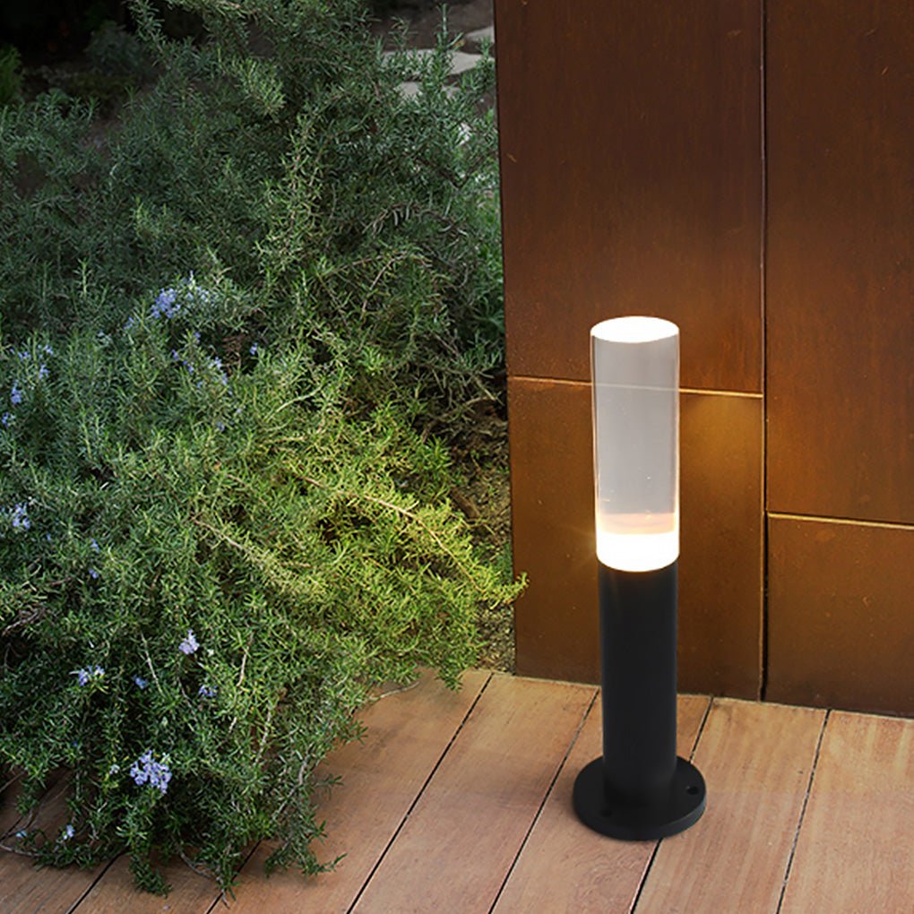 Minimalist Waterproof Acrylic Bollard Light for Outdoor Pathways & Gardens
