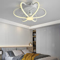 Sleek Black Metal Smart Dimmable LED Ceiling Fan and Light Fixture