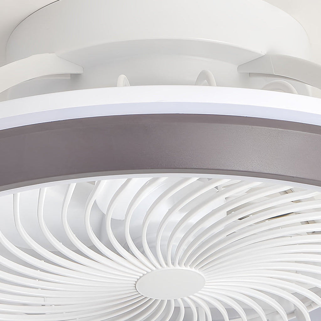 Sleek Modern White LED Ceiling Fan with Remote & Dimmable Lights for Living Room