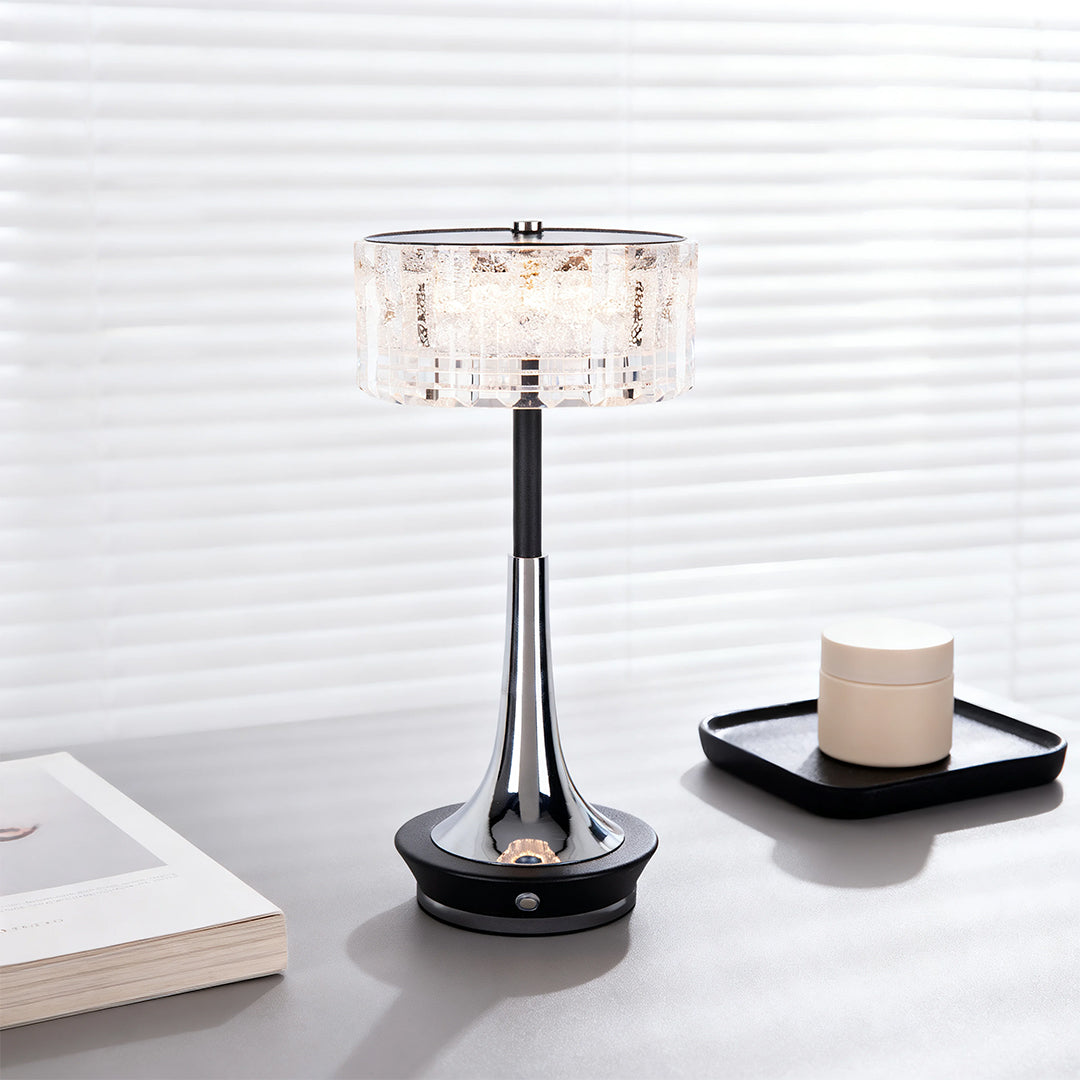 Portable Cordless Mushroom LED Table Lamp in Warm White for Modern Decor