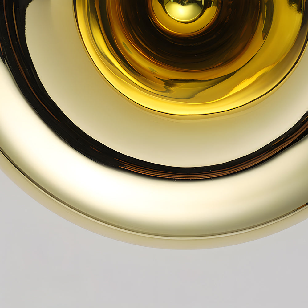 Luxury Chrome Round Wall Sconce with Lava Art Design for Modern Spaces