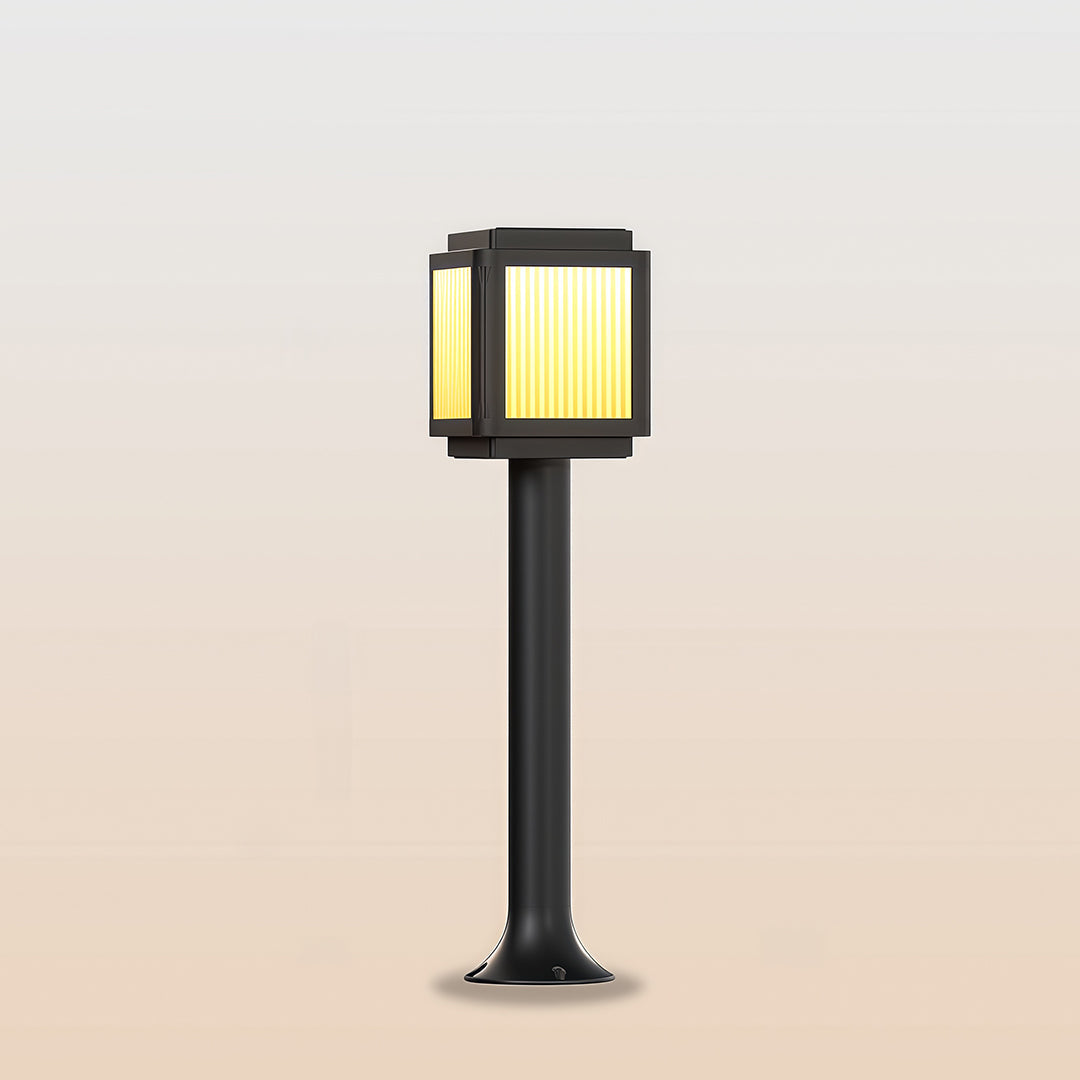 Modern Black Solar Pathway Lights - Stylish Garden Stake Fixtures