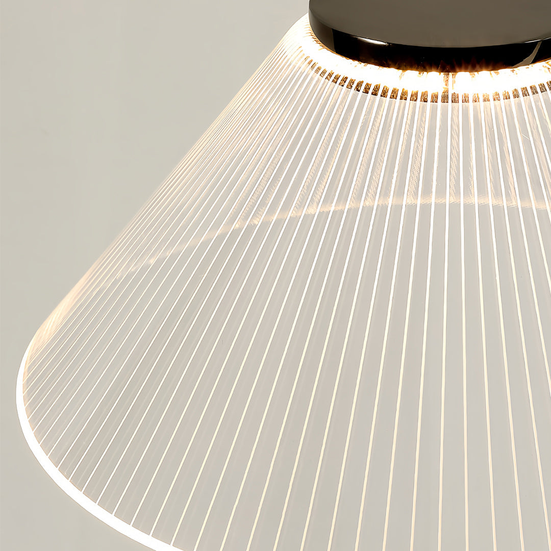 Elegant Chrome LED Floor Lamp with Acrylic Shade for Modern Living Rooms