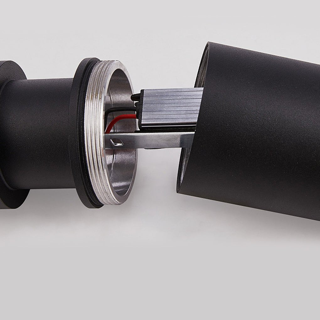 Heavy-Duty Black Waterproof LED Bollard Lights for Outdoor Garden Use
