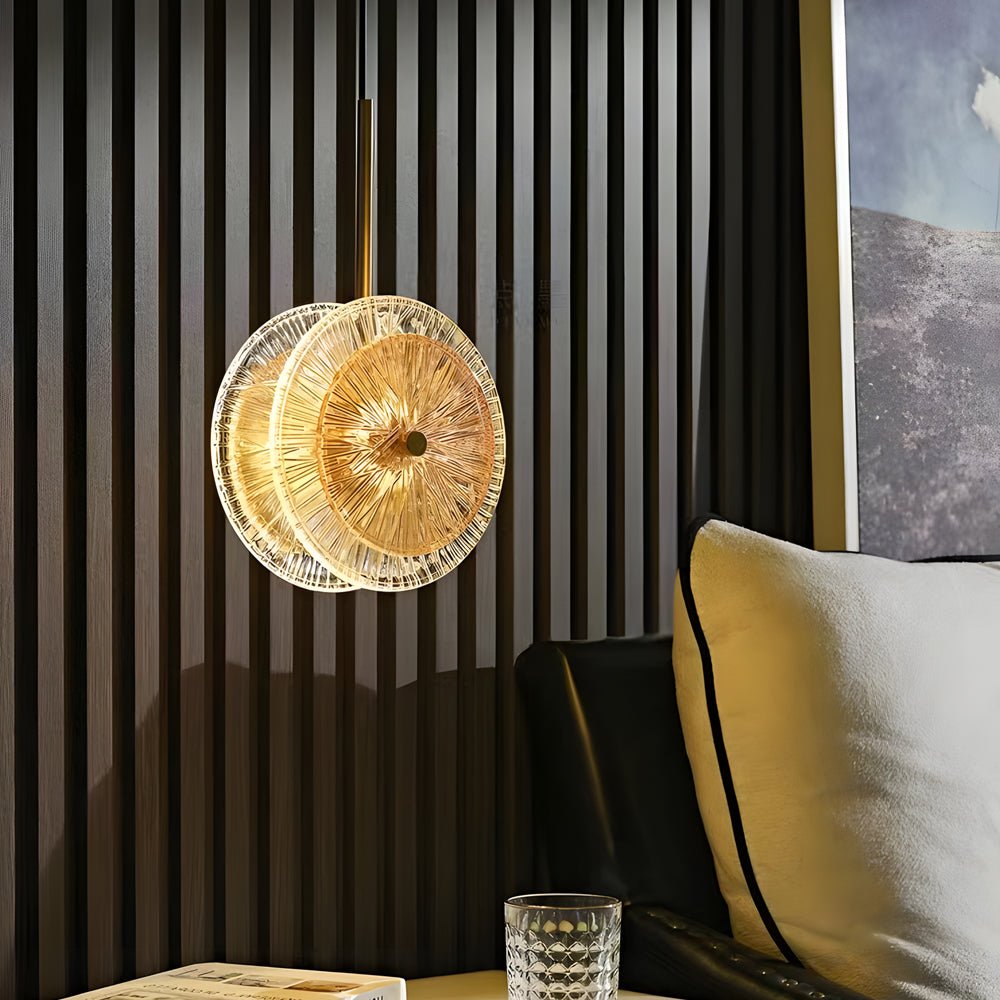 Contemporary Clear Crystal Glass LED Pendant Light for Dining Room