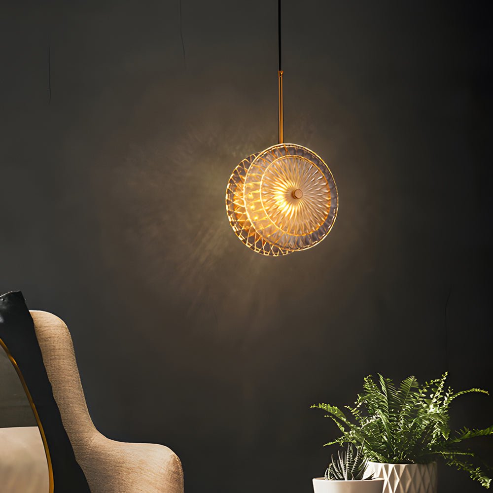 Contemporary Clear Crystal Glass LED Pendant Light for Dining Room