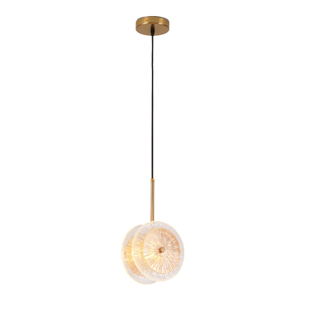 Contemporary Clear Crystal Glass LED Pendant Light for Dining Room