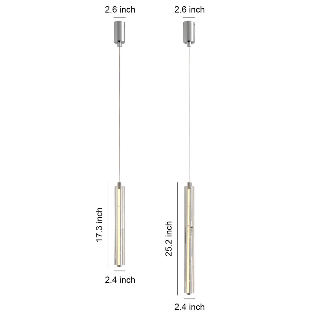 Sleek Minimalist Linear Crystal Pendant Light for Modern Living Spaces