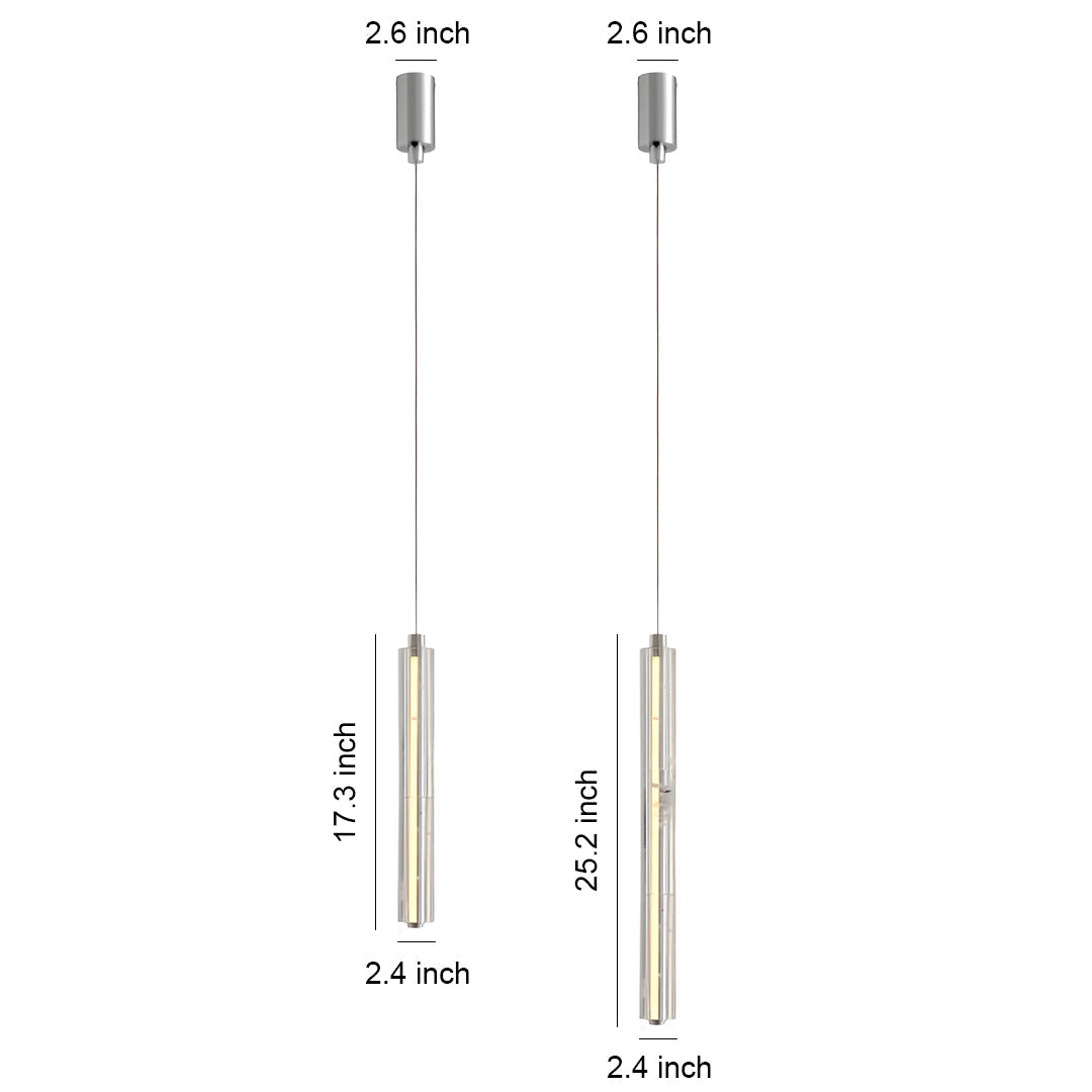 Sleek Minimalist Linear Crystal Pendant Light for Modern Living Spaces