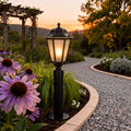 European-Style LED Waterproof Outdoor Pathway Lights in Sleek Black