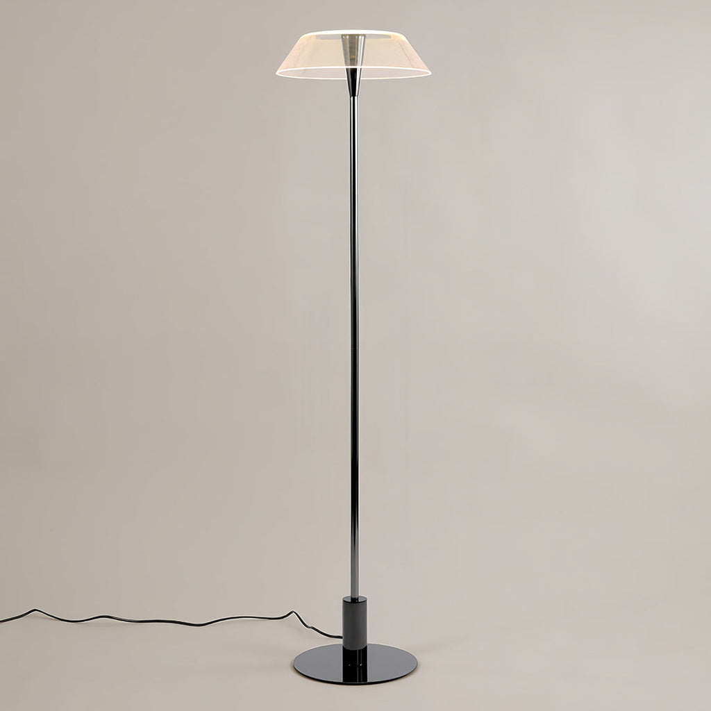 Minimalist Slimline Black Metal Floor Lamp for Modern Living Room Decor