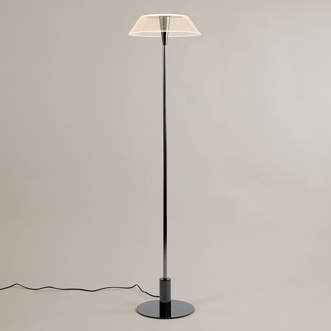 Minimalist Slimline Black Metal Floor Lamp for Modern Living Room Decor