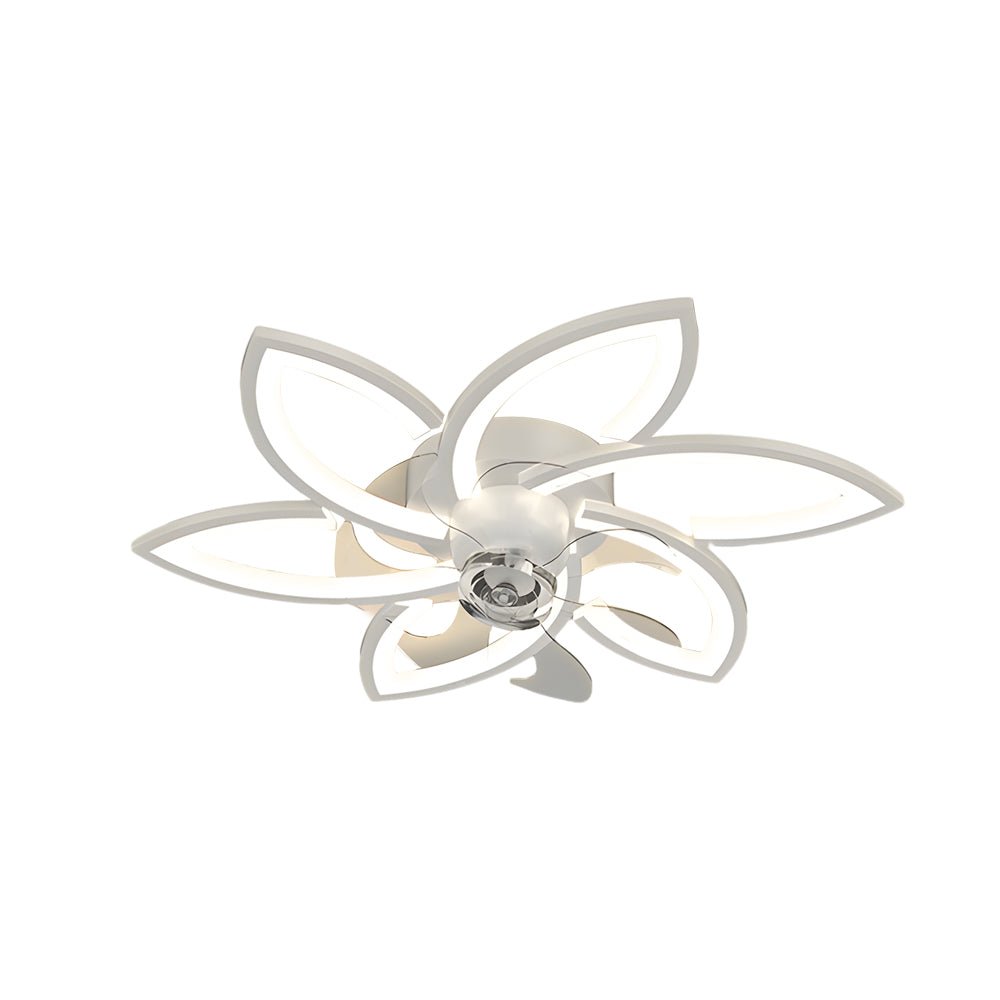 Modern Floral Ceiling Fan with Elegant LED Lights for Living Room