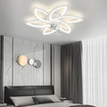 Modern Floral Ceiling Fan with Elegant LED Lights for Living Room