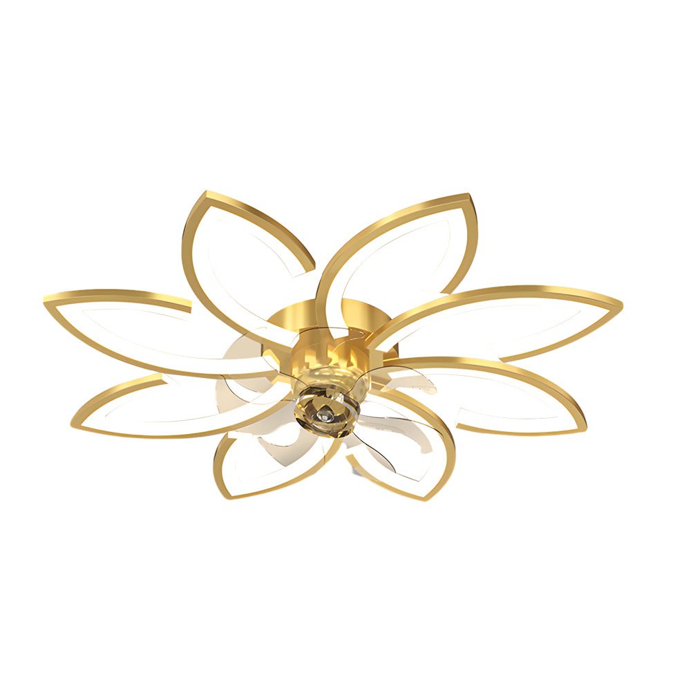 Modern Floral Ceiling Fan with Elegant LED Lights for Living Room