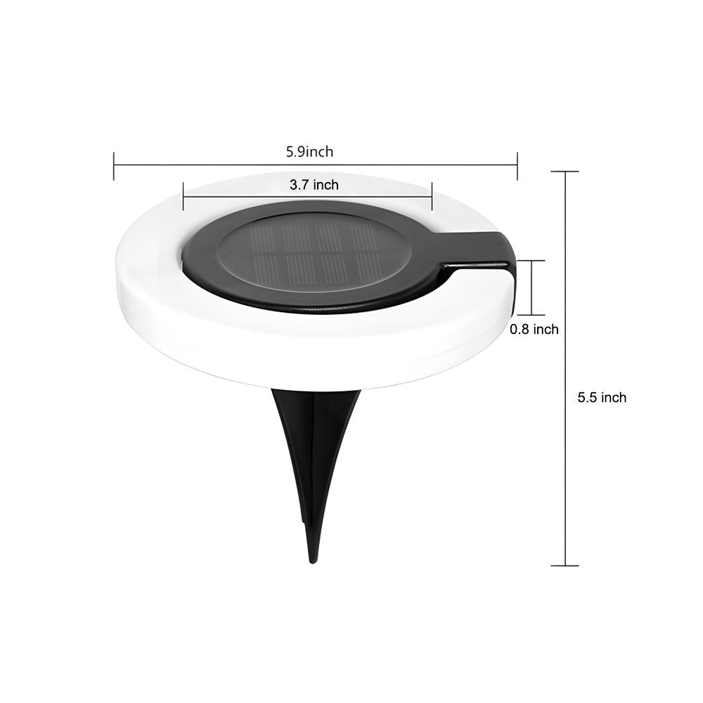 Contemporary Waterproof Round Solar Deck Lights Set for Outdoor Spaces