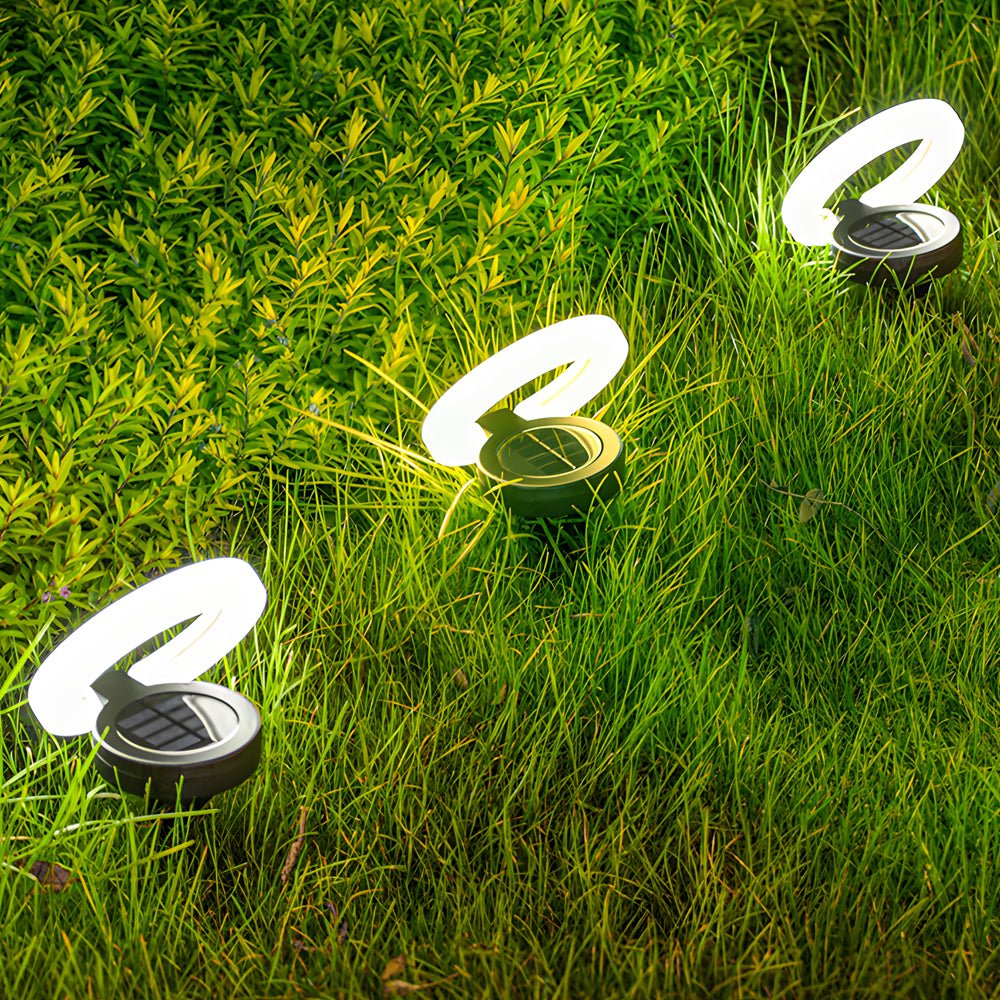 Contemporary Waterproof Round Solar Deck Lights Set for Outdoor Spaces