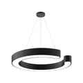 Contemporary Black Geometric Pendant Light - Iron & Acrylic Ceiling Fixture