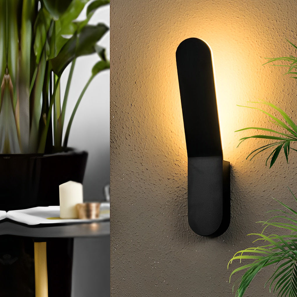 Sleek White Minimalist LED Aluminum Backlit Wall Light for Living Room