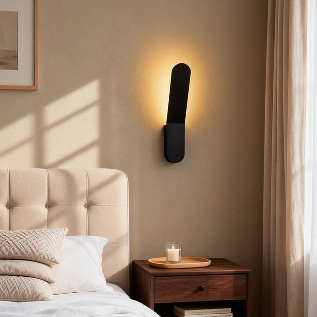 Sleek White Minimalist LED Aluminum Backlit Wall Light for Living Room