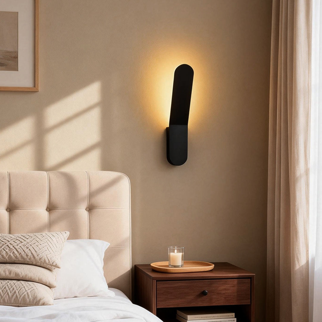 Sleek White Minimalist LED Aluminum Backlit Wall Light for Living Room