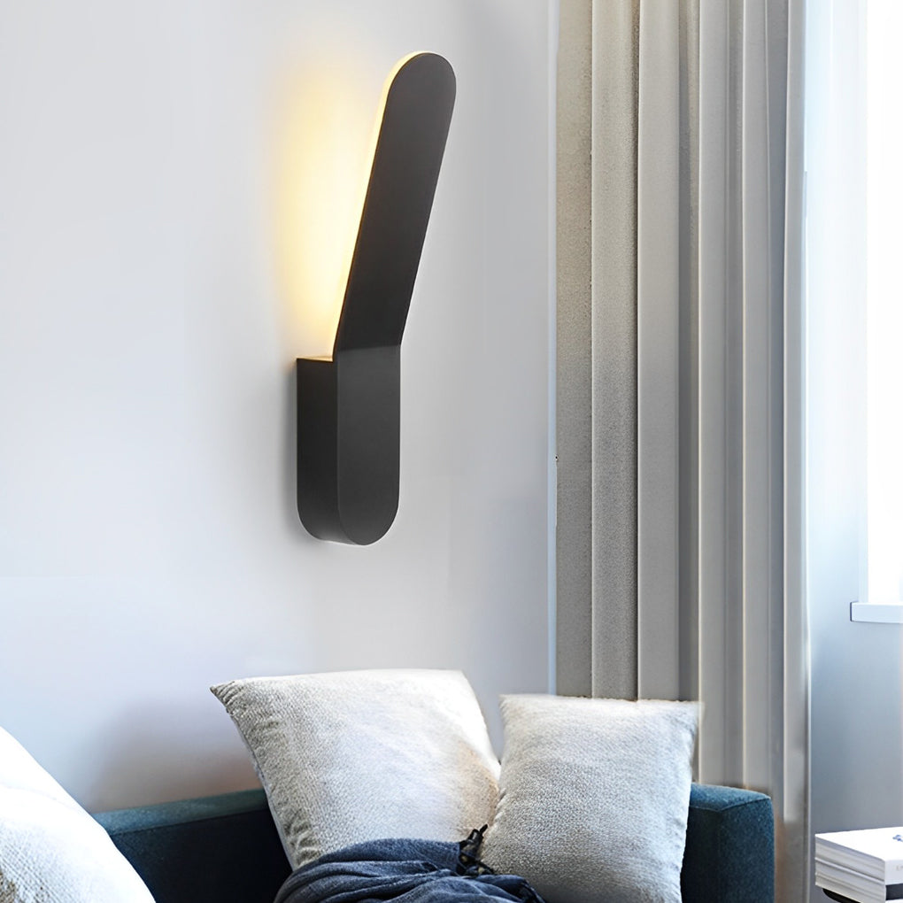 Sleek White Minimalist LED Aluminum Backlit Wall Light for Living Room