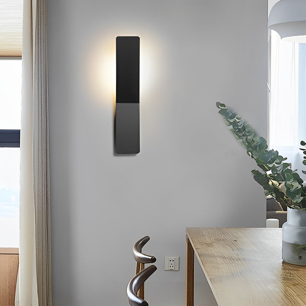 Sleek White Minimalist LED Aluminum Backlit Wall Light for Living Room