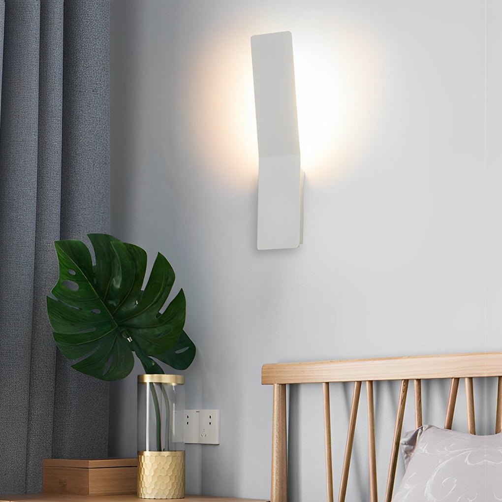 Sleek White Minimalist LED Aluminum Backlit Wall Light for Living Room