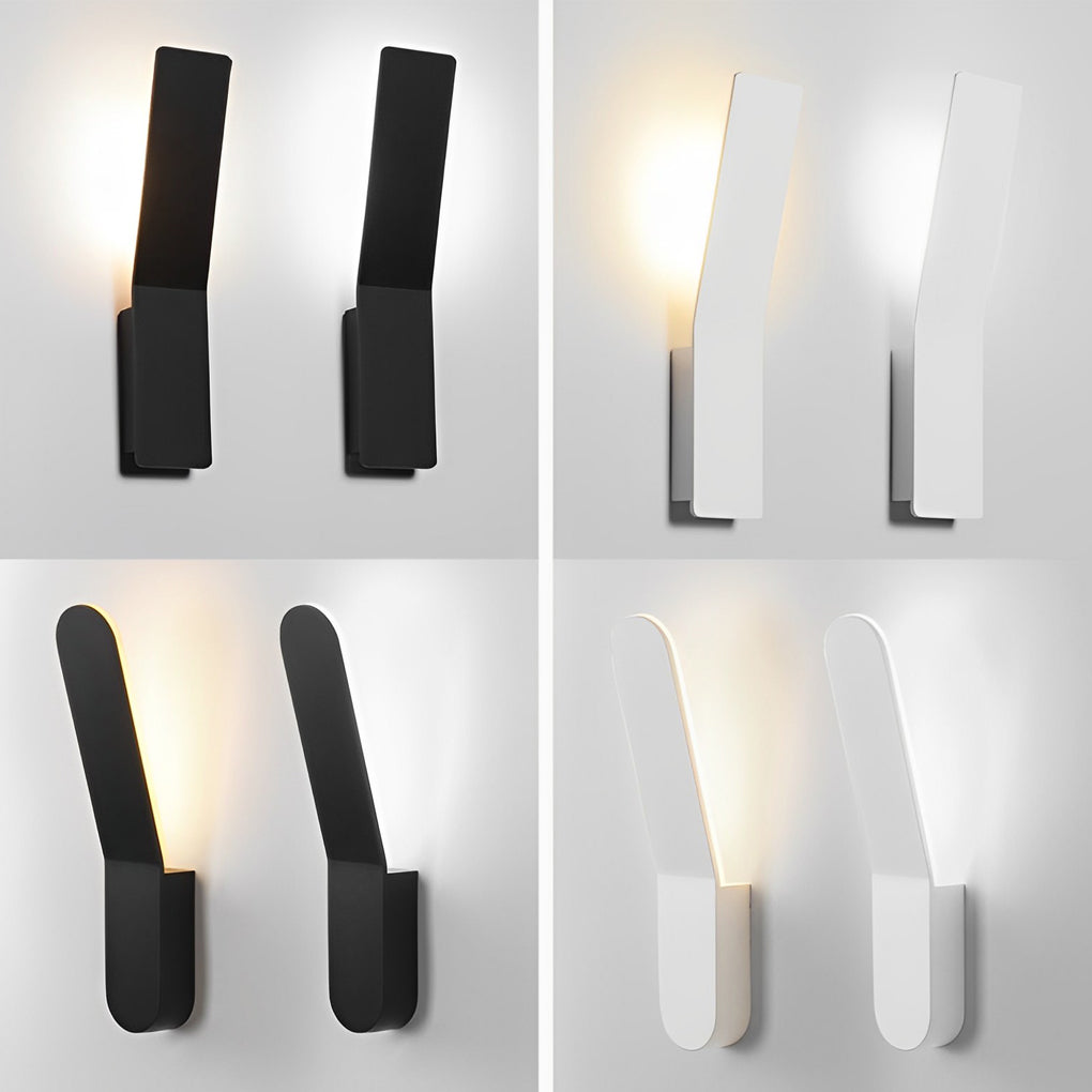 Sleek White Minimalist LED Aluminum Backlit Wall Light for Living Room