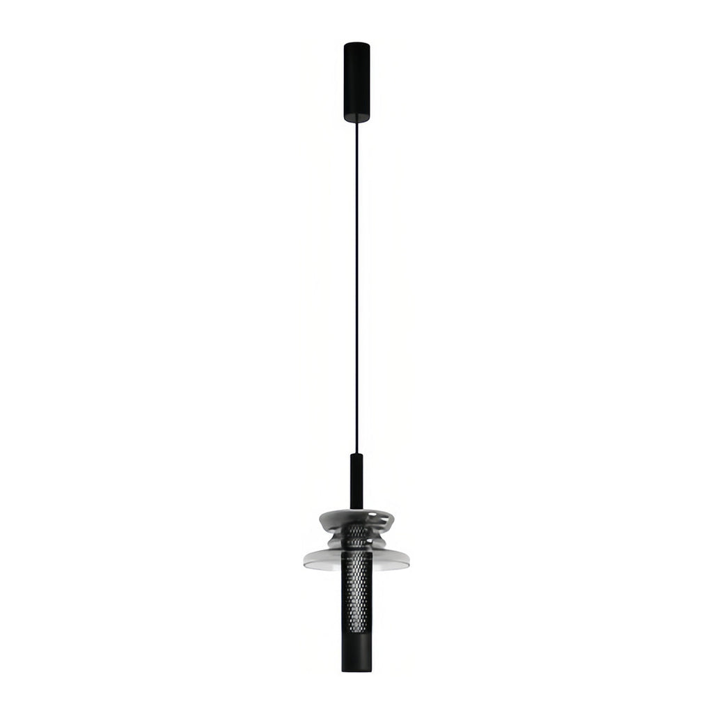 Minimalist Clear Glass Geometric Pendant Light Fixture for Modern Spaces