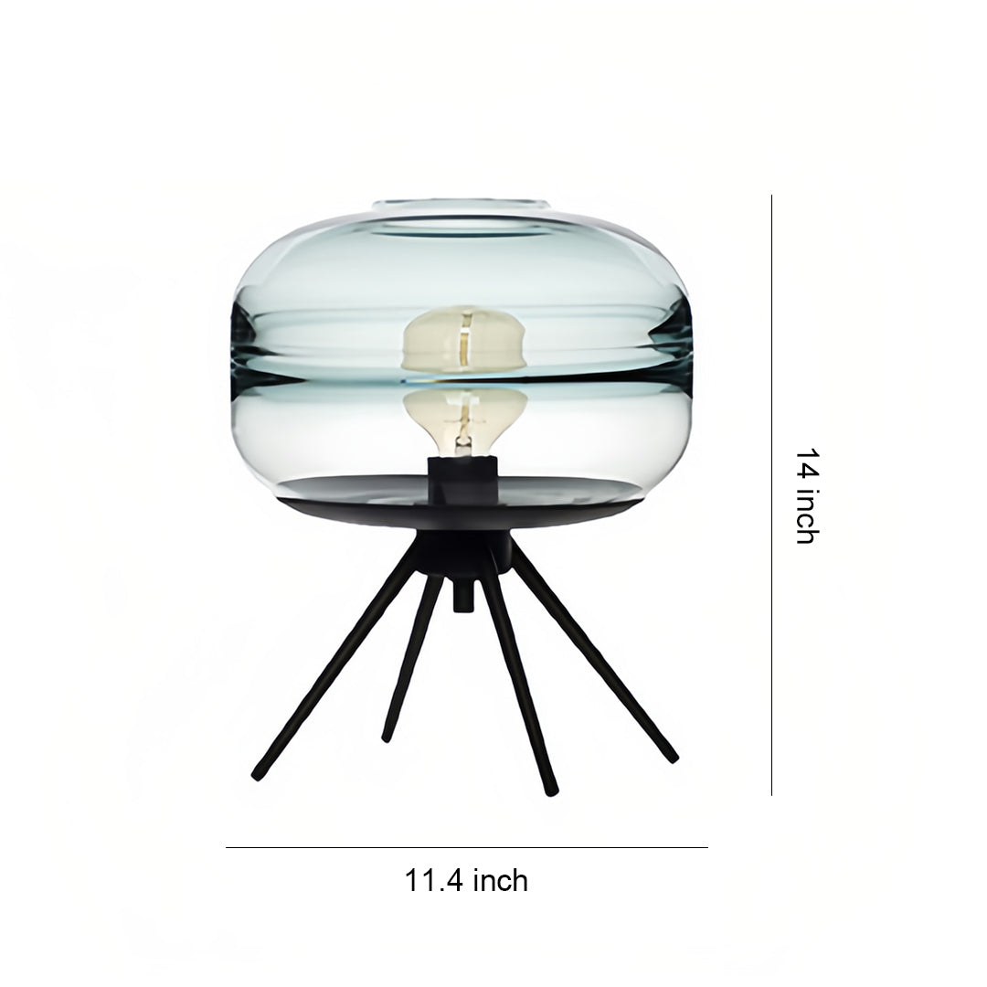 Modern Nordic Glass Accent Table Lamp with Four Legs for Living Room