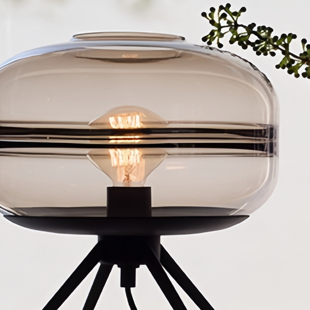 Modern Nordic Glass Accent Table Lamp with Four Legs for Living Room