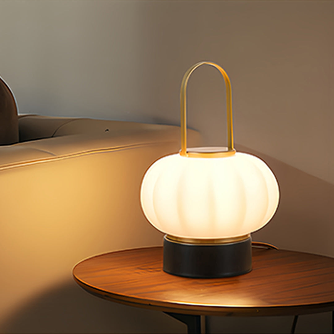 Nordic Style LED Lantern Table Lamp in Warm White for Cozy Living Rooms