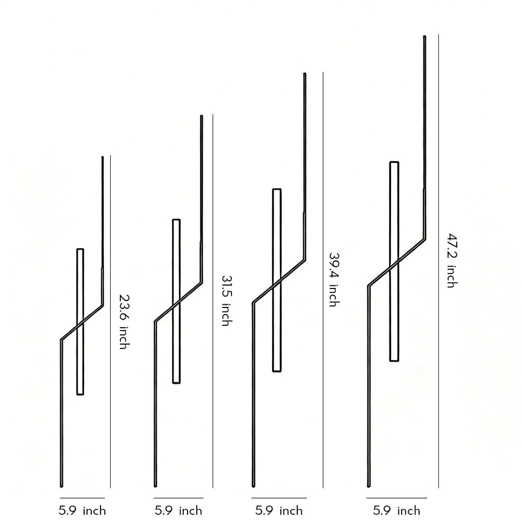 Sleek Modern Black Linear LED Wall Sconce for Living Room Bedroom Decor