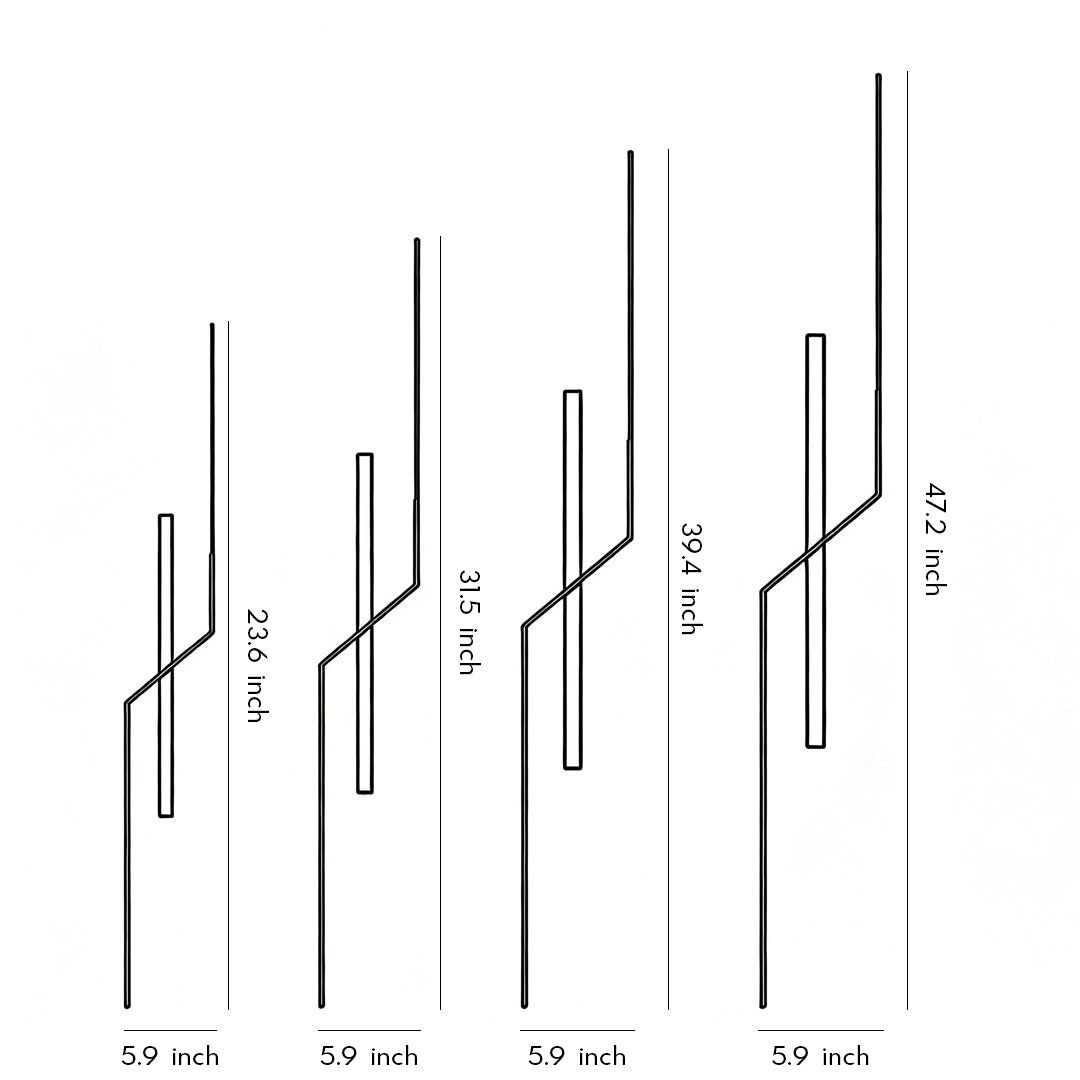Sleek Modern Black Linear LED Wall Sconce for Living Room Bedroom Decor