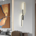 Sleek Modern Black Linear LED Wall Sconce for Living Room Bedroom Decor
