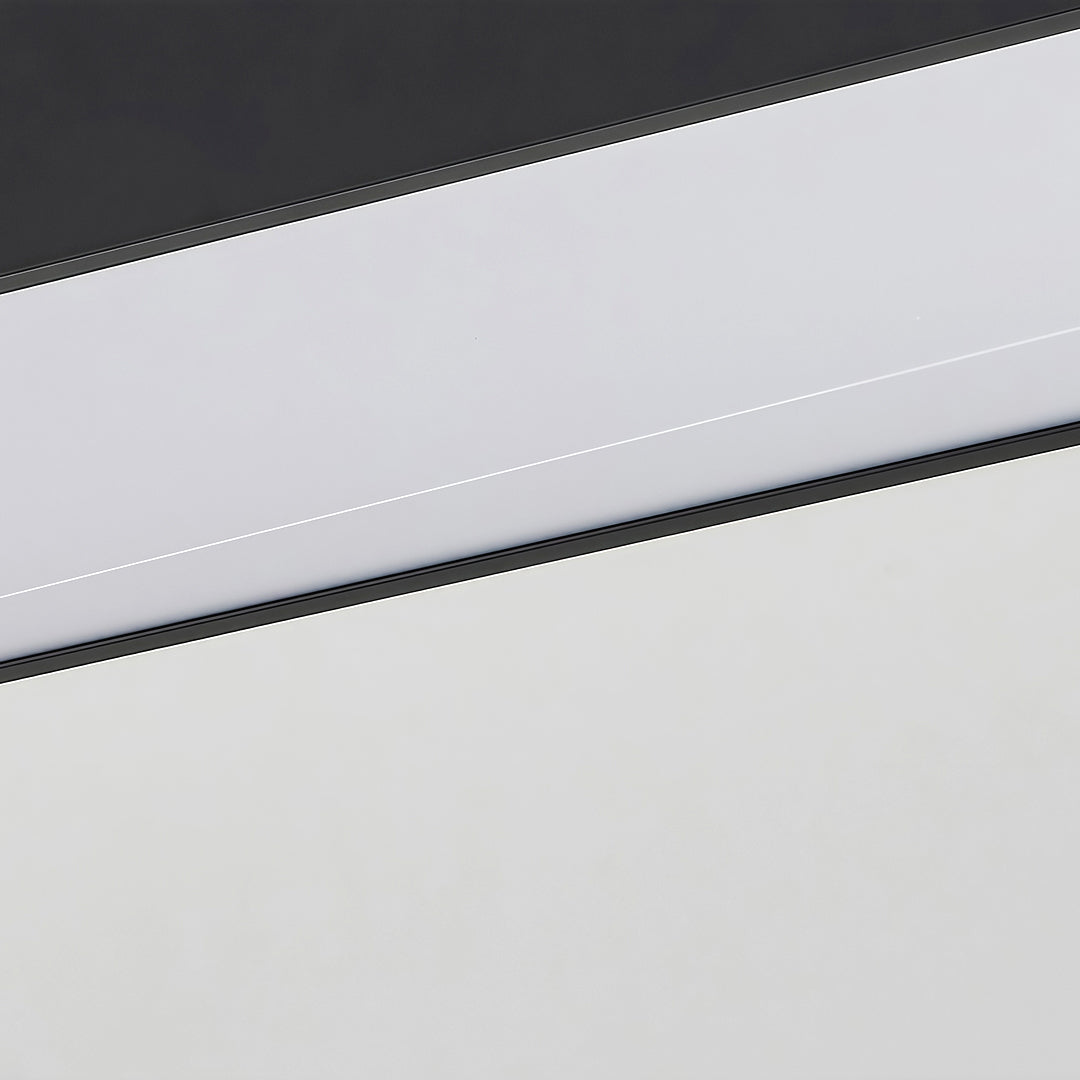 Sleek Black Rectangular LED Chandelier Light for Modern Dining Spaces